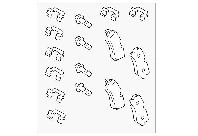 Picture of Genuine Land Rover Brake Pads Rear Kit Lini Disc Pad Set LR162042